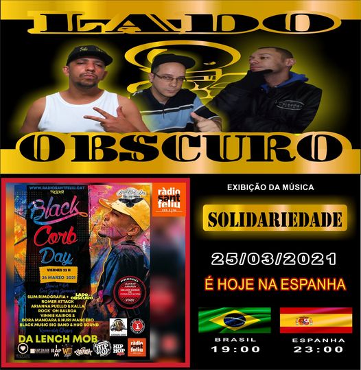 Exibição da Música Solidariedade música do grupo de rap Lado Obscuro,  na rádio Sant Feliu