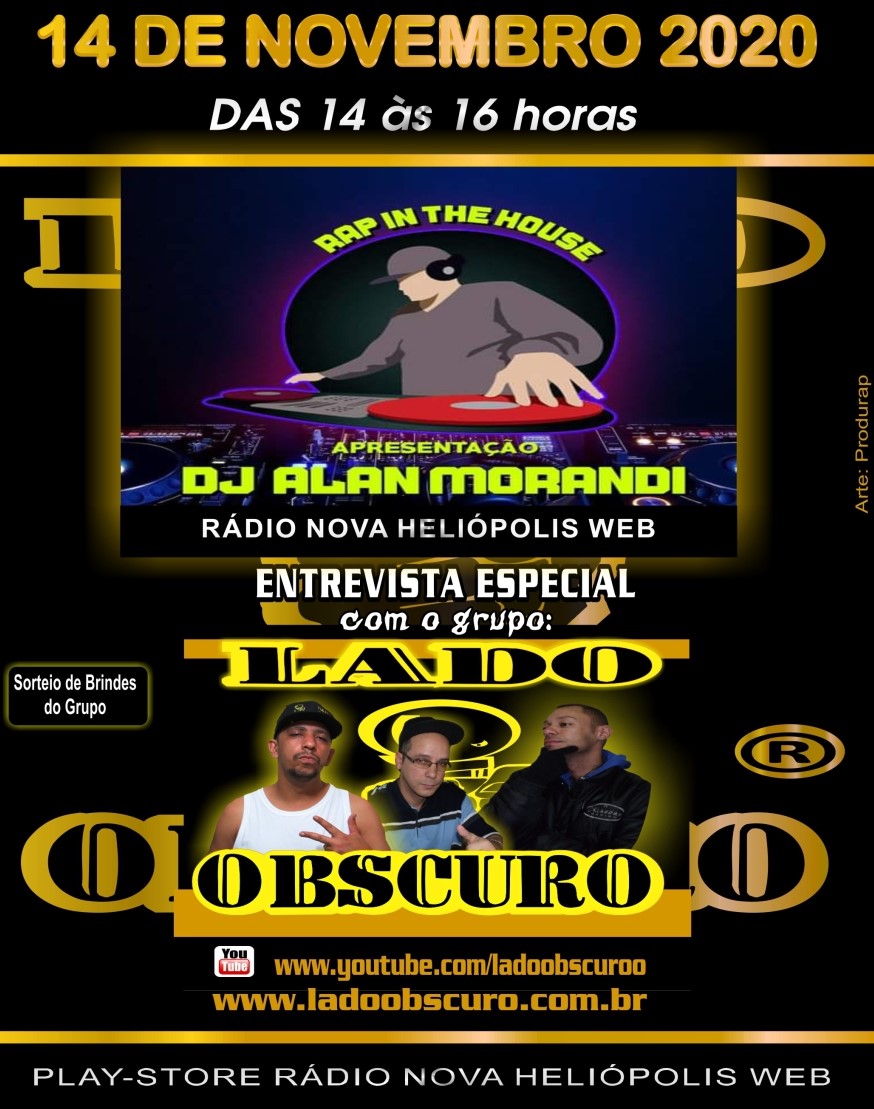 Entrevista do grupo de rap Lado Obscuro na Radio Nova Heliópolis Web com Dj Alan entrevistando o grupo